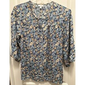 J. Jill TALL Small Blouse, ST Flowy sleeves, colorful and lightweight S